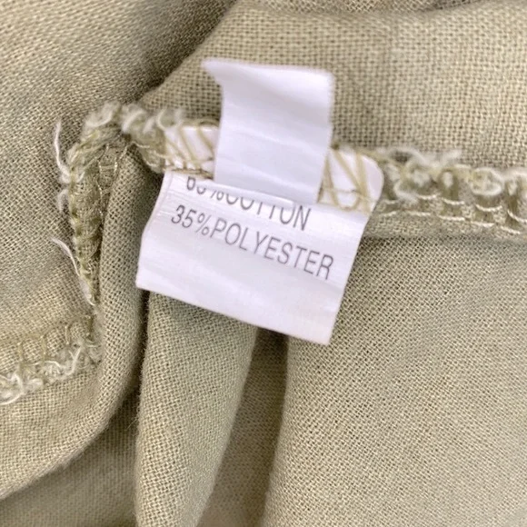 Sage Green Spaghetti Strap A-Line Dress w|brown button accents - Picture 10 of 10